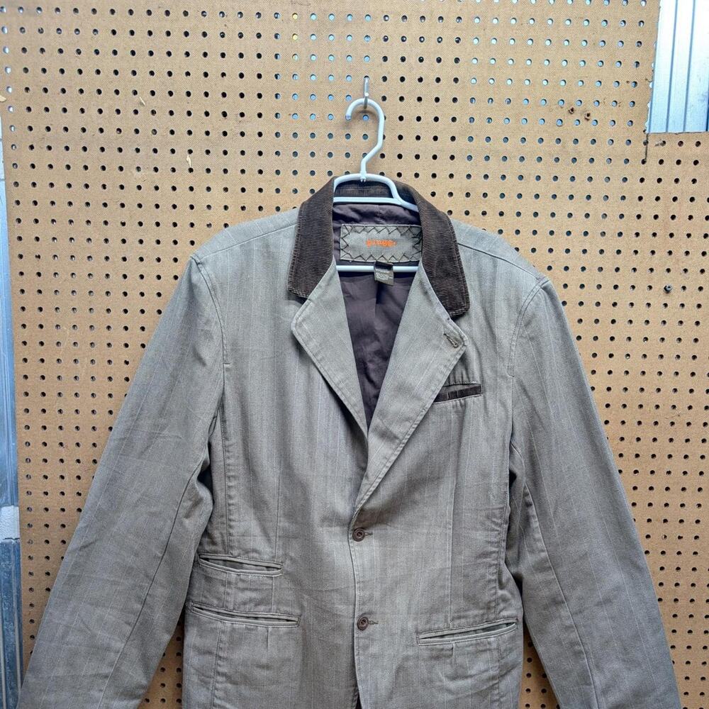 Vintage 90s brown corduroy collar